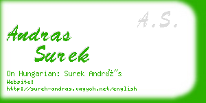 andras surek business card